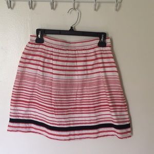 French Striped A-line Skirt